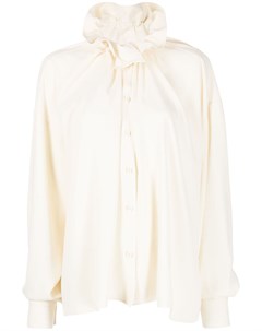 Рубашка с длинными рукавами и оборками на воротнике Mm6 maison margiela