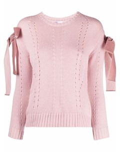 Фактурный джемпер с бантами Red valentino