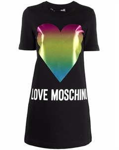 Платье футболка с короткими рукавами и логотипом Love moschino