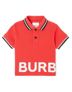 Рубашка поло с короткими рукавами и логотипом Burberry kids