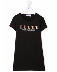 Платье футболка с логотипом Calvin klein kids