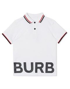 Рубашка поло с логотипом Burberry kids