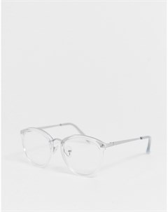 Круглые солнцезащитные очки в прозрачной оправе Burton menswear
