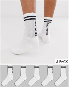 5 пар белых носков с полосками SWEET SKTBS Sweet sktbs