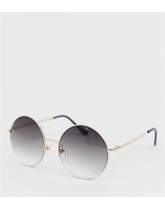 Круглые солнцезащитные очки в золотистой оправе с темными стеклами South beach