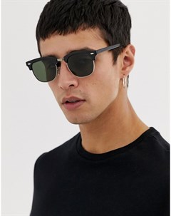 Черные солнцезащитные очки в стиле ретро Jack & jones