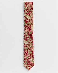 Красный галстук с узором пейсли Religion