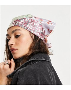 Шарф на голову в стиле пэчворк с цветочным принтом Reclaimed vintage