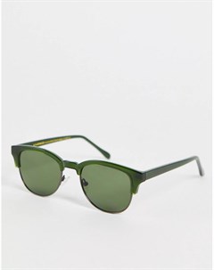 Темно зеленые квадратные солнцезащитные очки в стиле унисекс Club Bate A.kjaerbede
