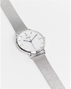 Серебристые часы в стиле унисекс с сетчатым браслетом Limit