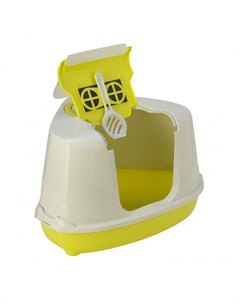 Туалет домик угловой Flip с угольным фильтром 55х45х38см лимонно желтый 1 6 кг Moderna