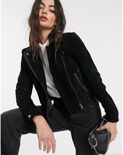Черная замшевая куртка Vero moda