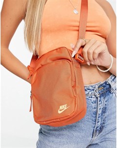 Оранжевая сумка для полетов через плечо Nike