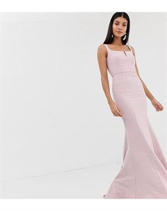 Розовое платье макси с квадратным вырезом Jarlo tall