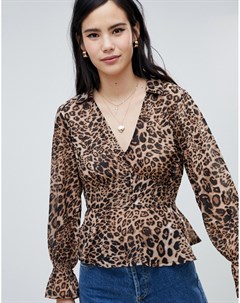 Блузка с леопардовым принтом Wednesdays Girl Wednesday's girl