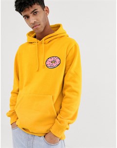 Худи желтого цвета с принтом Homer Simpson Pull & bear