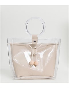 Прозрачная сумка с ручкой кольцом Glamorous