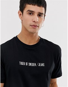 Черная узкая футболка Tiger of sweden jeans
