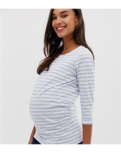 Синяя футболка с рукавами 3 4 New look maternity