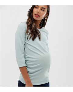 Синяя футболка с рукавами 3 4 New look maternity