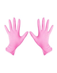 Перчатки нитриловые розовые L SunViv 100 шт Чистовье