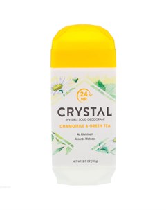 Дезодорант твёрдый невидимый ромашка и зелёный чай Body Deodorant 70 г Crystal