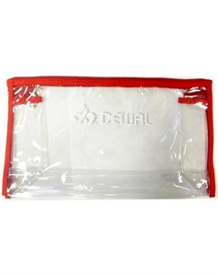 Косметичка полимерный материал прозрачно красная 25х8х15 см Dewal professional