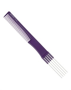 Расческа для начеса с металлическими зубцами фиолетовая 19 см Dewal beauty