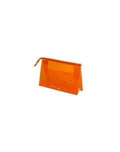 Косметичка прозрачная оранжевая Sibel 25х15см