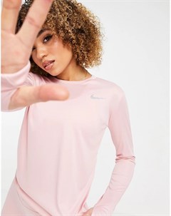Розовый лонгслив Miler Nike running
