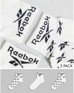 3 пары белых носков Reebok