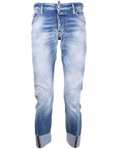 Укороченные джинсы с подворотами Dsquared2