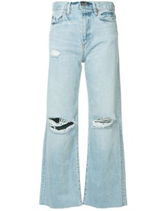 Укороченные расклешенные рваные джинсы Simon miller