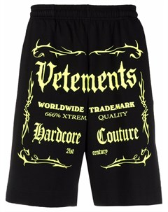 Спортивные шорты с графичным принтом и логотипом Vetements