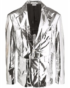 Однобортный пиджак с эффектом металлик Comme des garçons homme plus