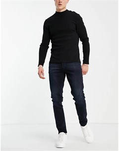 Черные выбеленные узкие джинсы 3301 G-star
