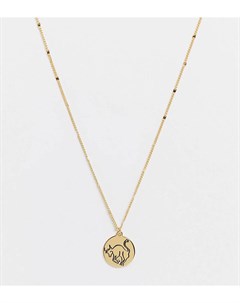 Золотистое ожерелье с зодиакальной подвеской со знаком Тельца и камнем оберегом Kate spade