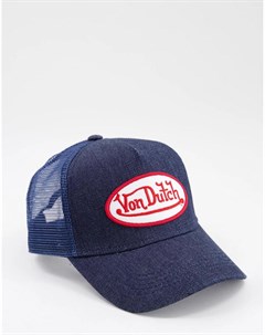 Джинсовая кепка бейсболка Von dutch