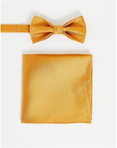 Однотонные галстук бабочка и платок для нагрудного кармана Wedding Devils advocate