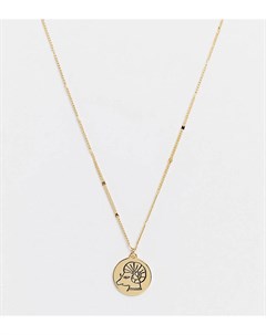 Золотистое ожерелье с зодиакальной подвеской со знаком Овна и камнем оберегом Kate spade