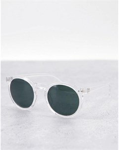 Солнцезащитные очки в круглой прозрачной оправе в стиле унисекс Aj morgan