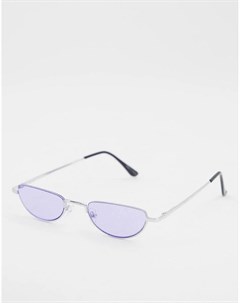 Полукруглые солнцезащитные очки с фиолетовыми стеклами Pieces