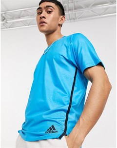 Голубая футболка Adidas