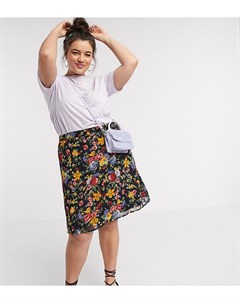 Мини юбка с цветочным принтом в винтажном стиле Wednesday's girl curve