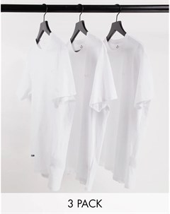 Набор из 3 белых футболок для дома Threadbare