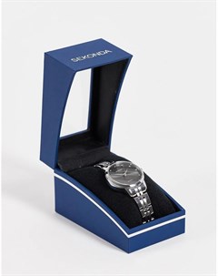 Женские серебристые часы браслет с серым циферблатом Sekonda