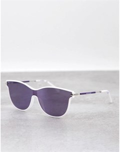 Белые солнцезащитные очки кошачий глаз Calvin klein jeans