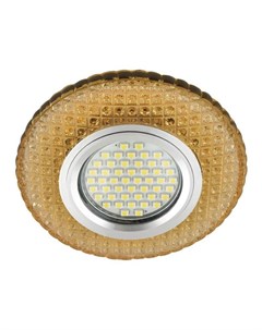 Встраиваемый светильник с LED подсветкой Luciole DLS L135 GU5 3 GLASSY GOLD UL 00003861 Fametto