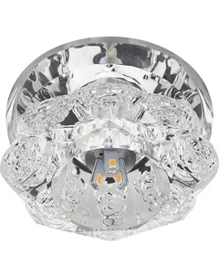 Встраиваемый светильник с LED подсветкой Luciole DLS L301 3W GLASSY CLEAR 10755 Fametto