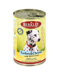 Влажный корм для собак Turkey Cheese 0 4 кг Berkley